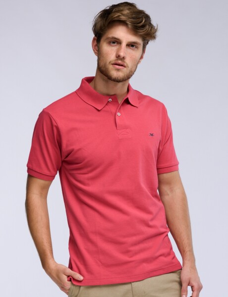 Remera polo pique lisa Rojo