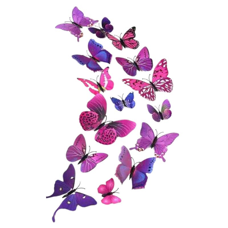 Mariposas con Imán x12 Violeta