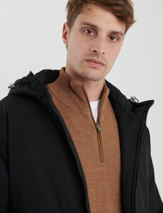 300221 CAMPERA HARRINGTON LABEL Negro