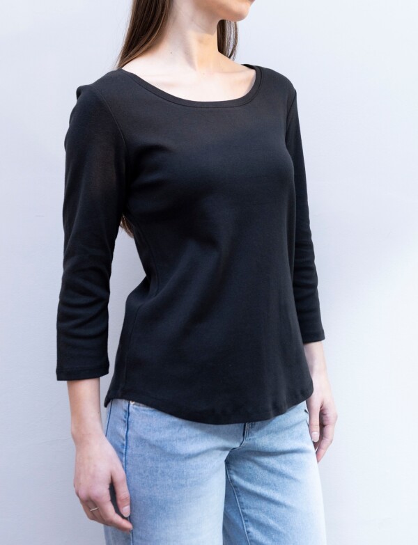 Remera Algodon Basica NEGRO