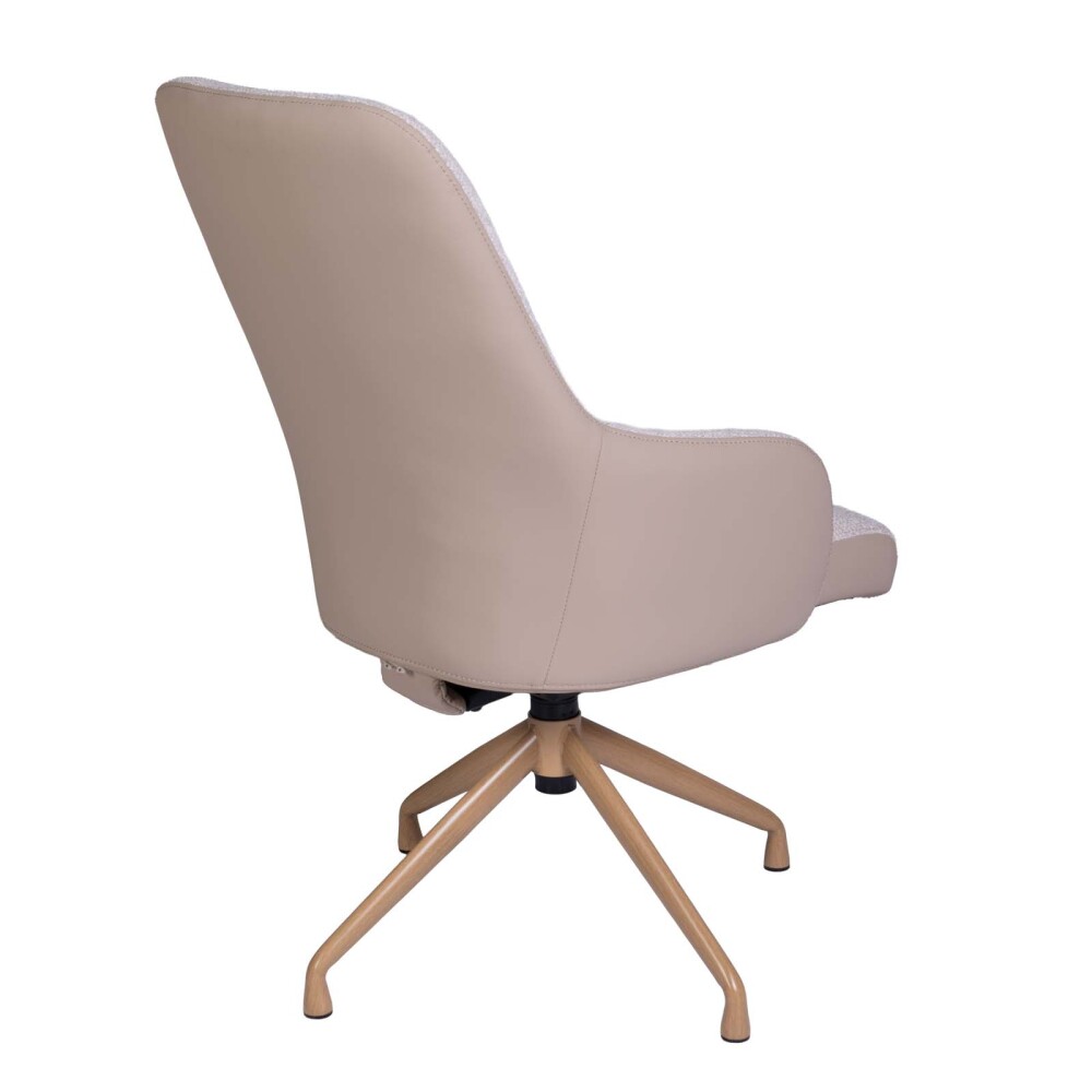 SILLA DE OFICINA GERENCIAL TELA-Y-METAL NATURAL-BEIGE MINERVA