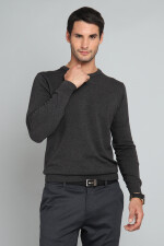 Sweater a la Base GRIS OSCURO