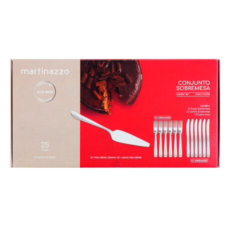 Juego de cubiertos para postre x25 Martinazzo Juego de cubiertos para postre x25 Martinazzo