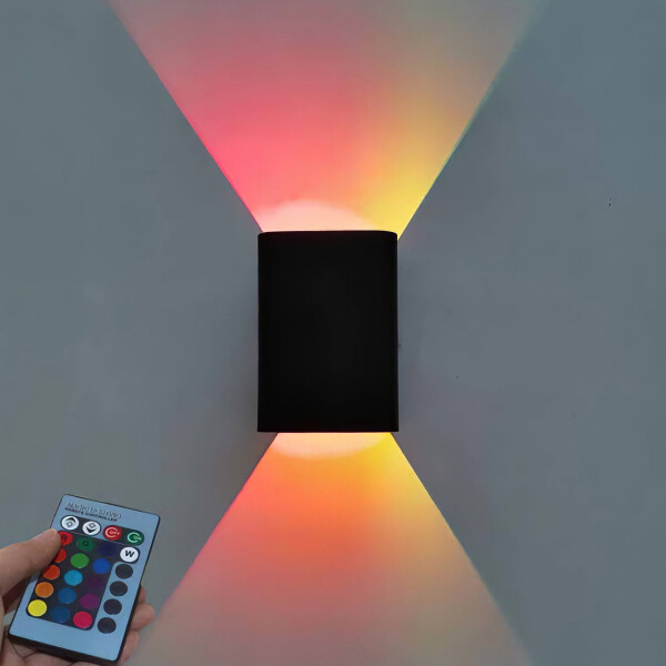 Aplique Pared Rgb Foco Exterior Colores Luz Led Con Control Aplique Pared Rgb Foco Exterior Colores Luz Led Con Control