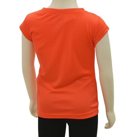 Remera Infantil Reebok G Pe Logo Deportiva con Protección UV Naranja Flúor