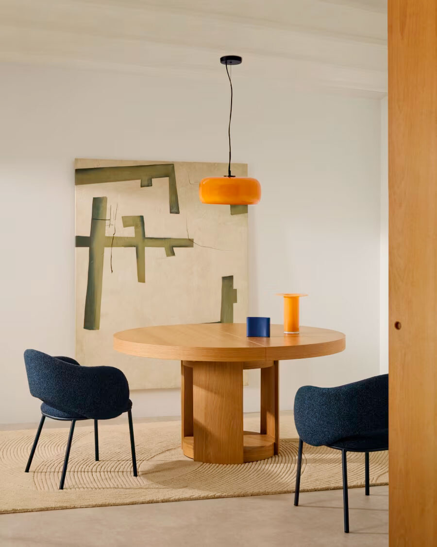 Lámpara de techo Reig de cristal naranja Ø 38 cm naranja Ø 38 cm