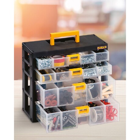 Caja organizadora modular Rimax con 4 gavetas Negro