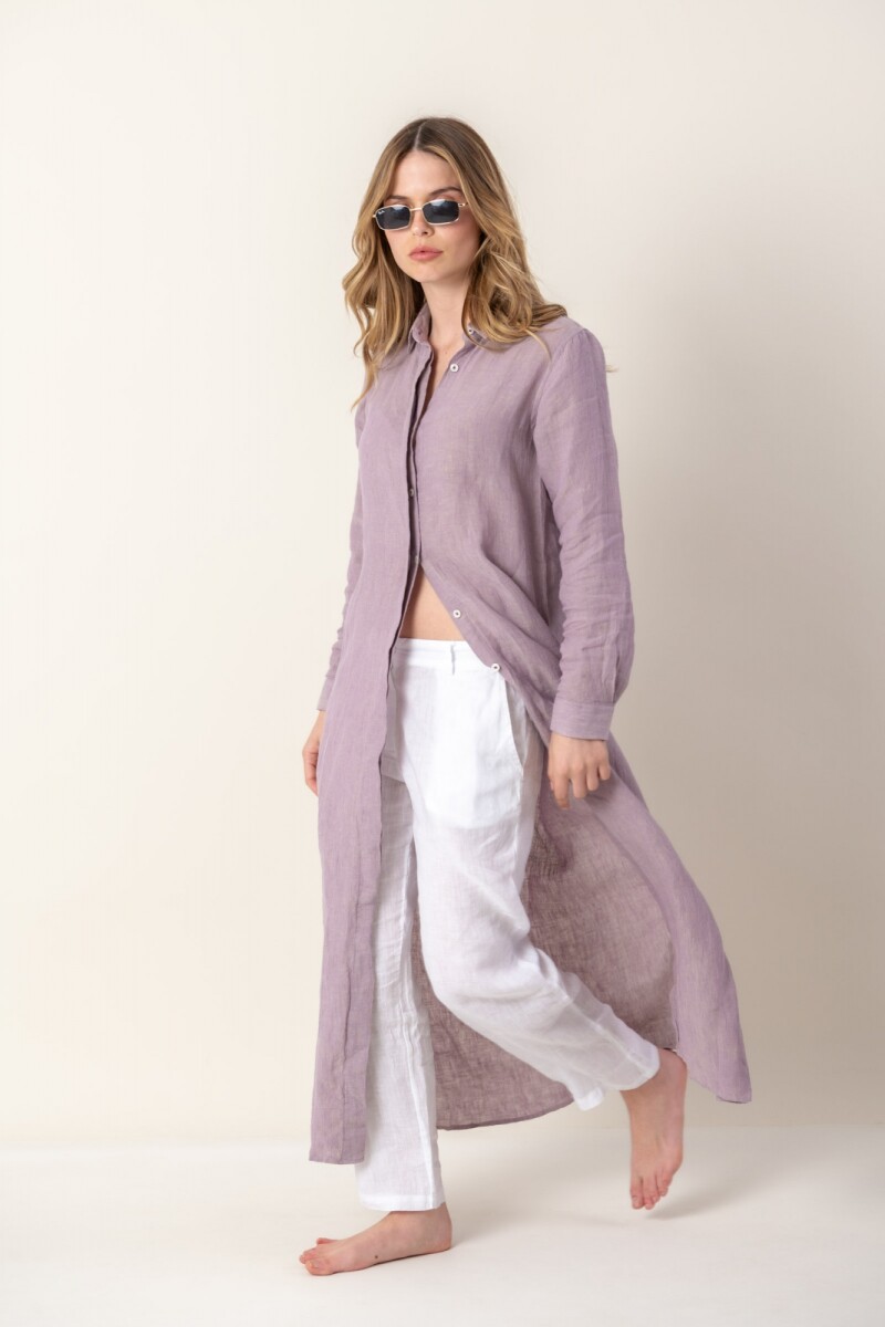 Camisola de lino - Lila 