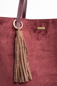 Charm Flecos Y Tachas Gamuza Vegana Chocolate