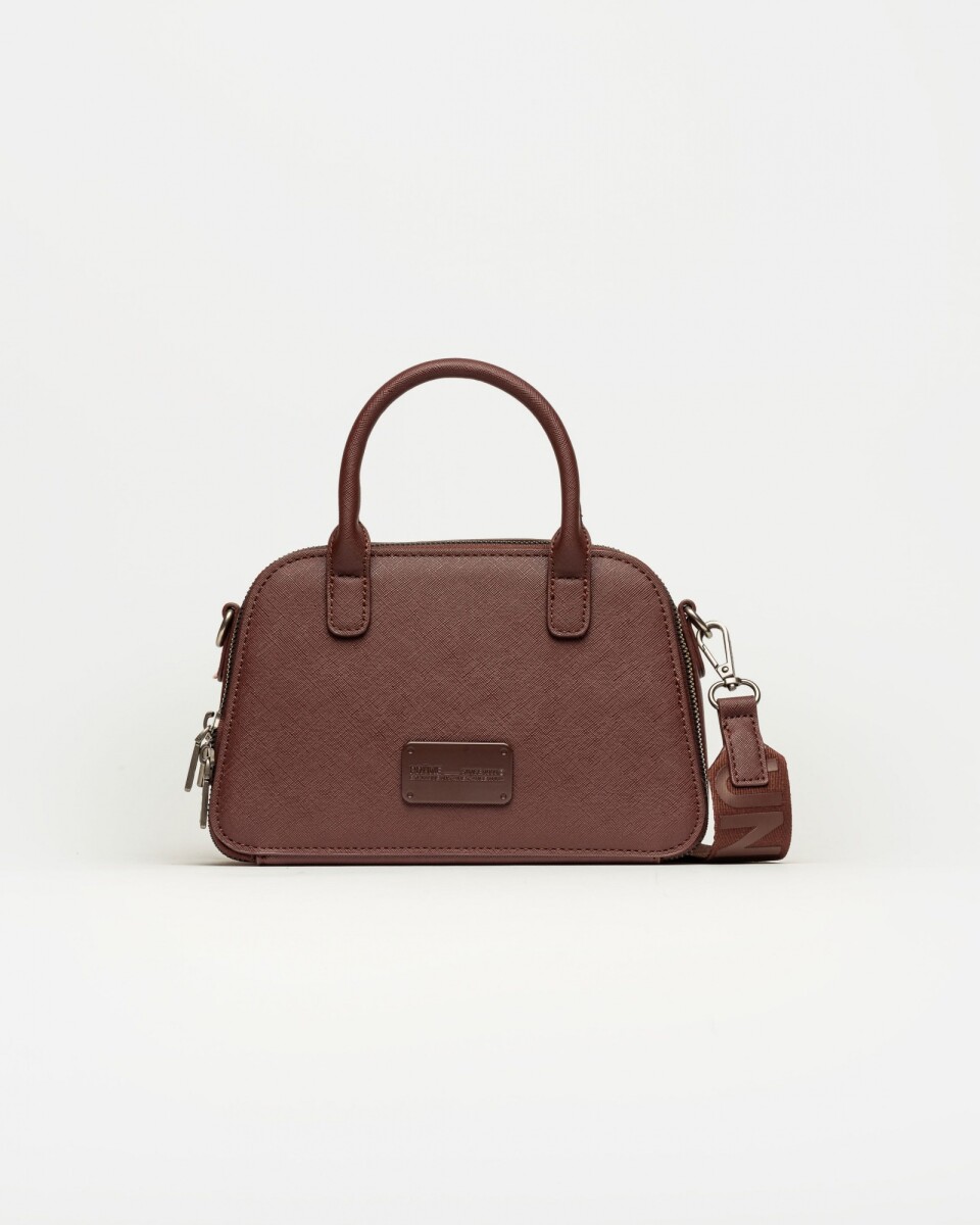 Cartera de mano New Penny en efecto cuero zaffiano - Bordeaux 