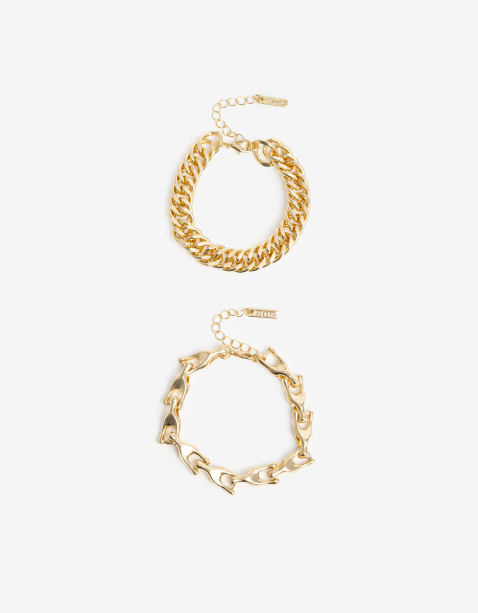 Set Pulseras Flexibles Metal 