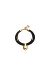 PULSERA DE CUERO CON BOLA DE ALEACIÓN DE METALES BAÑADA EN ORO 18K Pulsera