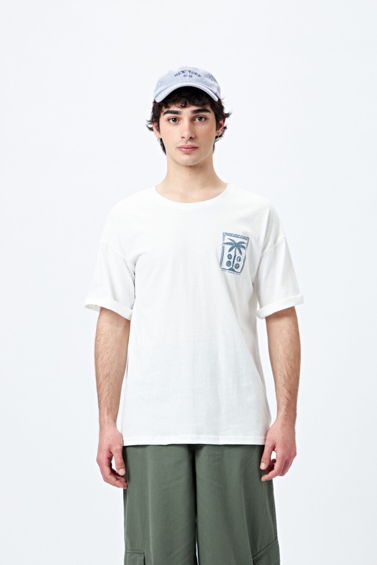 REMERA POSTCARD Blanco