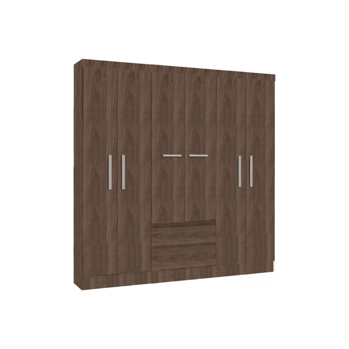 PLACARD ROPERO - 6 PUERTAS MDP MARRON 0600R 