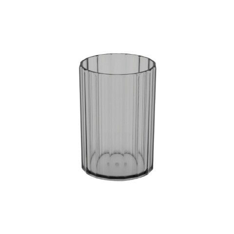 VASO FACETADO 290ML ACRILICO GRIS. D7XH10.5CM VASO FACETADO 290ML ACRILICO GRIS. D7XH10.5CM