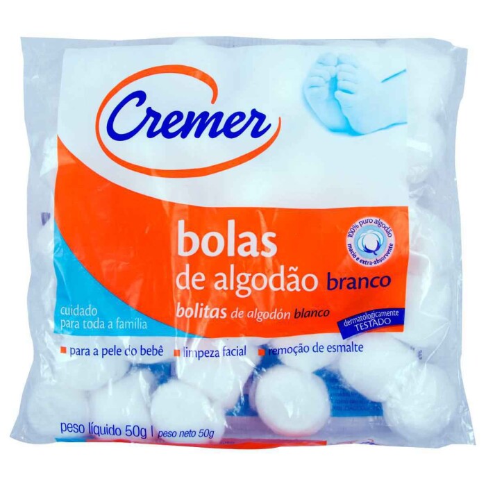 CREMER BOLAS DE ALGODON X 50 GR. PAQUETE única