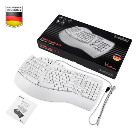 Perixx Teclado USB PERIBOARD-512 Ergonómico 001
