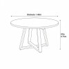 MESA COMEDOR REDONDA HM DISCONT (CD) Unica