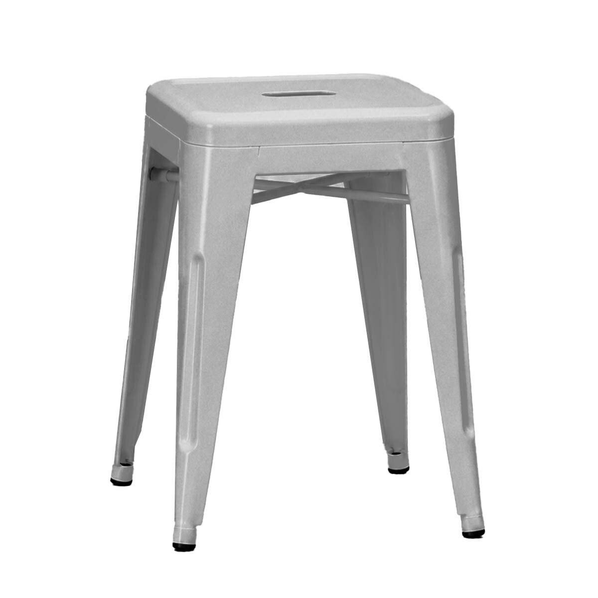 Banco Taburete Metálico Tolix Calidad Cocina Jardín - Gris 