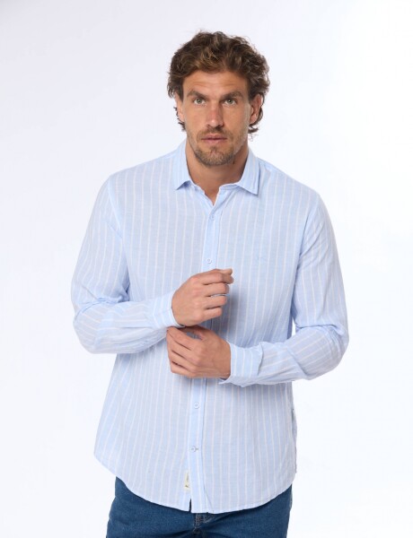 CAMISA DE LINO Azul