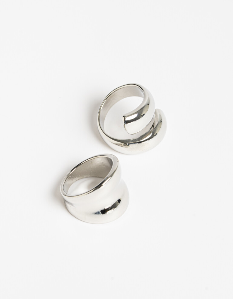 Sets Anillos Metal Set De Anillos Metal - Plateado Rodio
