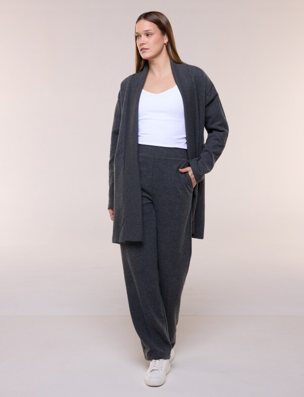 Cardigan Abierto Soft GRIS OSCURO