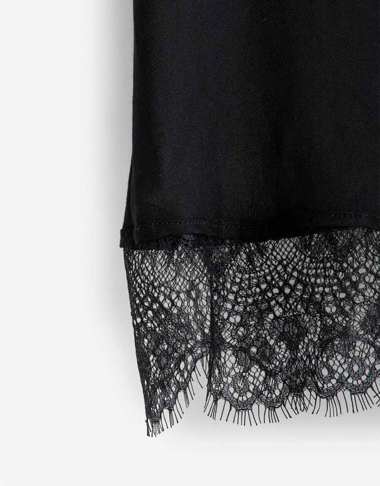 Pashminas Pashmina Degrade Con Lace Edges - Combinacion Bicolor