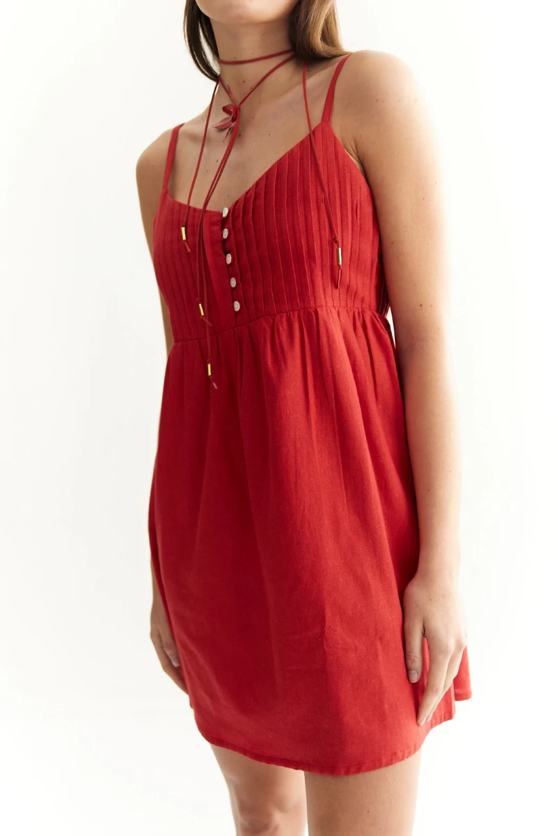 Vestido Oasis  rojo l