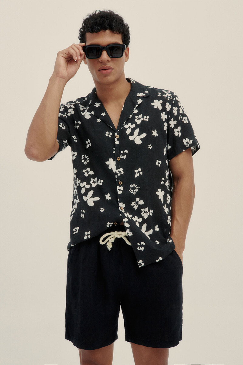 CAMP-COLLAR SHIRT Black