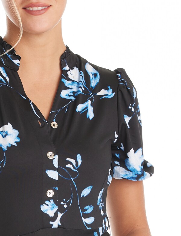 Vestido Flores NEGRO/MULTI