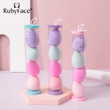 Set de 4 esponjas para Difuminar Maquillaje Verde Agua
