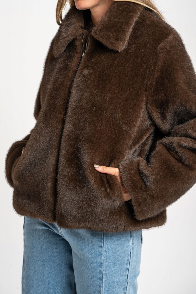 Abrigo Piel Chocolate