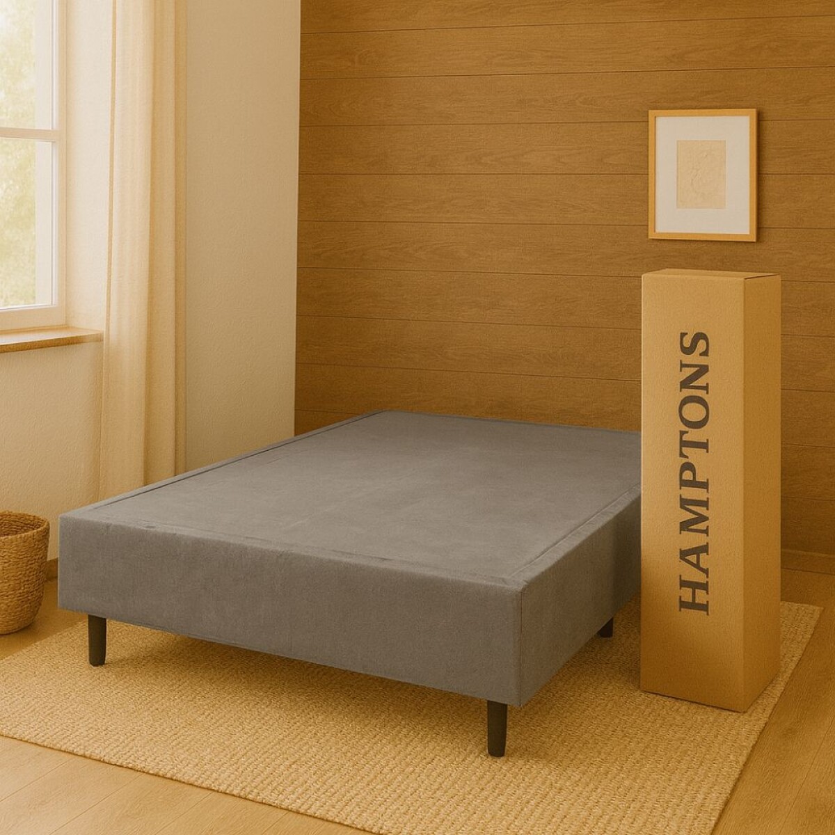Smart Box Hamptons 2 Plazas 140x190 cm - Gris 