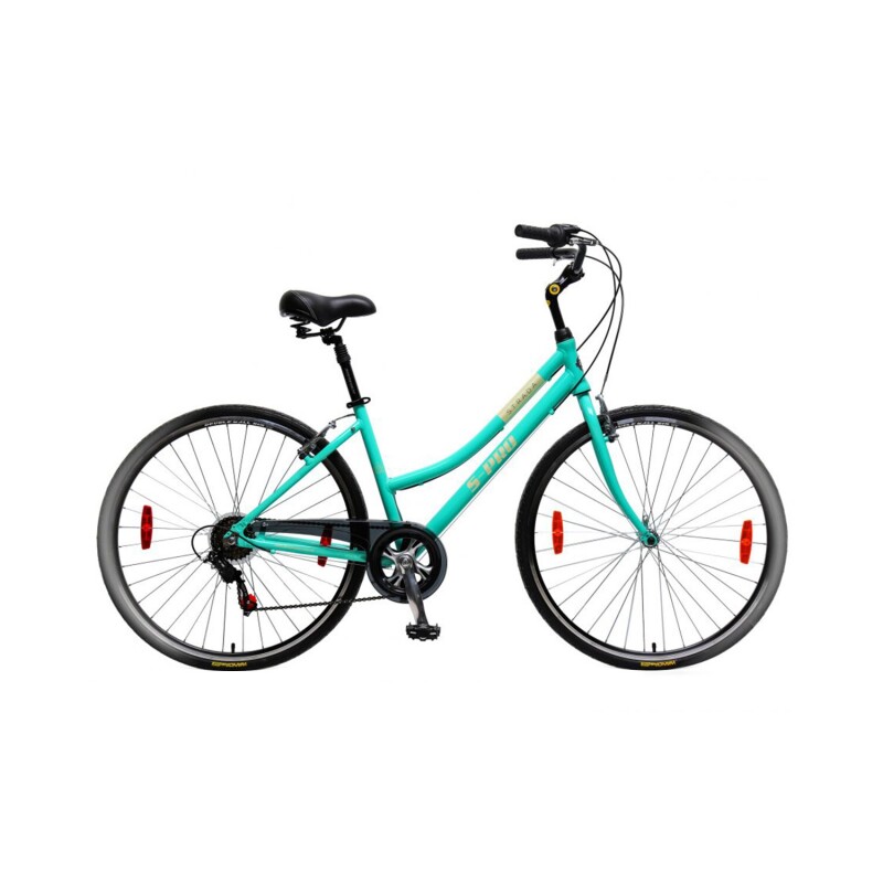 Bicicleta S-PRO Strada Lady rodado 28 Shimano 7 cambios Celeste/Blanco