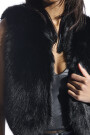CHALECO FUR MEELA Negro