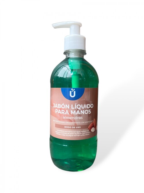 Jabon de manos líquido antibacterial 500ML C/dispensador - Almendras Jabon de manos líquido antibacterial 500ML C/dispensador - Almendras