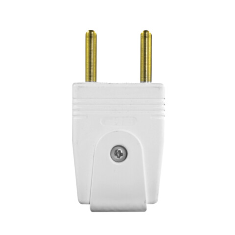 Ficha 2 polos s/tierra 10A, blanco - Molveno M31158