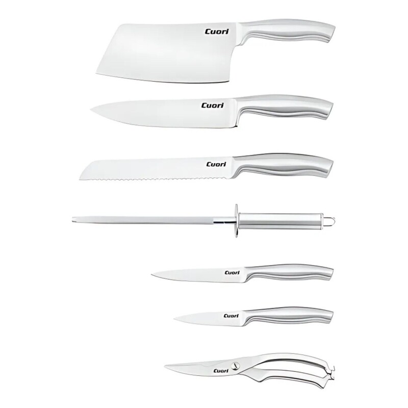 Set de Cuchillos con Mango de Acero Inox. Cuori Nacar 8 Piezas Set de Cuchillos con Mango de Acero Inox. Cuori Nacar 8 Piezas