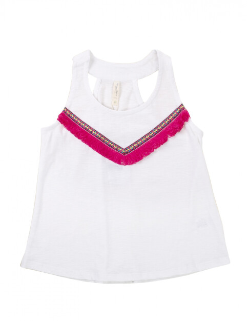 Musculosa Fringes New Blanco