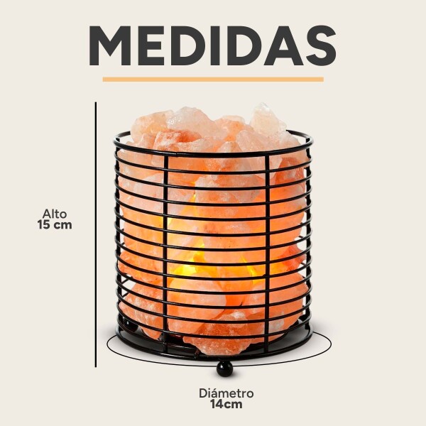 Lámpara De Sal Himalaya Luz Cálida Base Hierro Piedras Lámpara De Sal Himalaya Luz Cálida Base Hierro Piedras