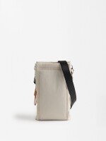 Bolso Bandolera De Nylon crudo