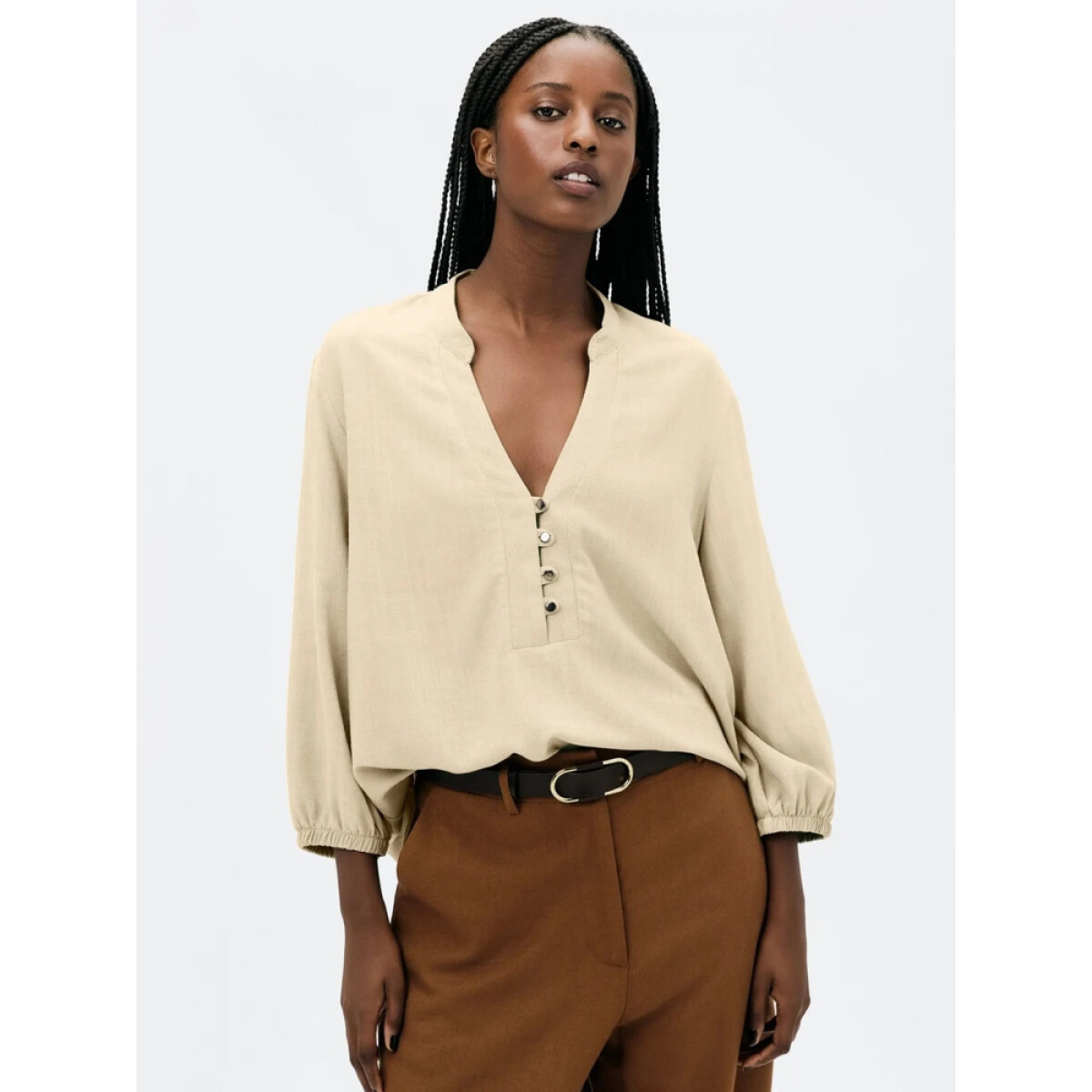 BLUSA FEM - AMARELO CLARO 