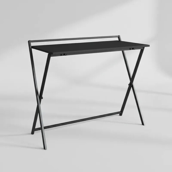 Escritorio Plegable color grafito y patas en metal color negro Escritorio Plegable color grafito y patas en metal color negro