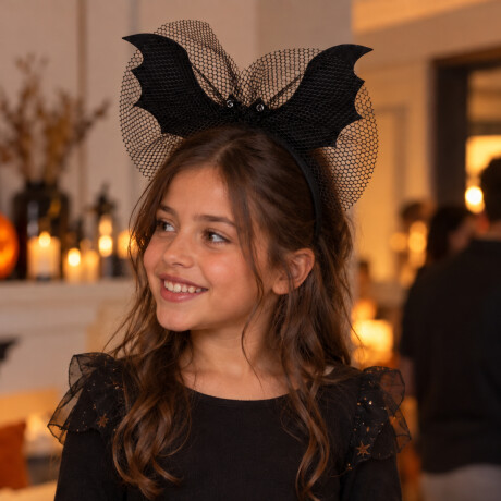 Vincha Halloween Murciélago Negro