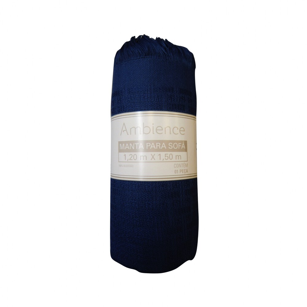 Manta Throw - 120x150cm Azul marino oscuro