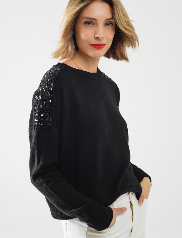 Buzo Lentejuelas NEGRO