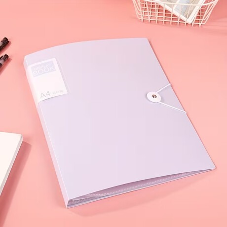 Carpeta A4 con 30 folios y elastico Lila