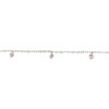 Tobillera Corazón-Plata 925-Piedra zirconia-PU3236 conpiedra