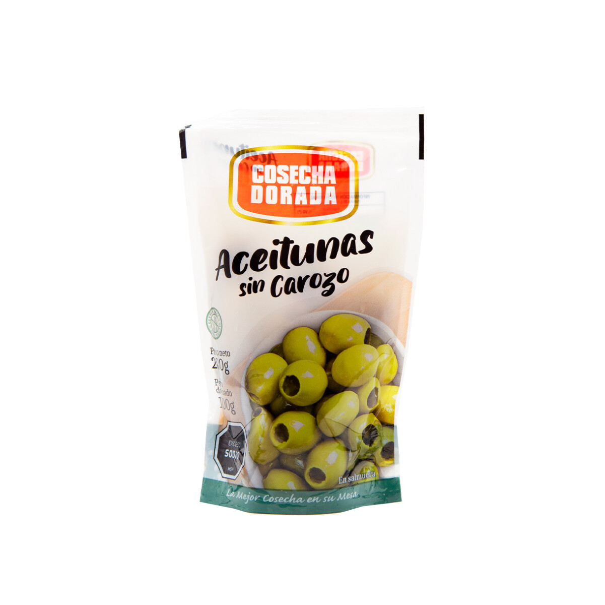 ACEITUNA COSECHA DORADA SIN CAROZO 200GR VERDES 