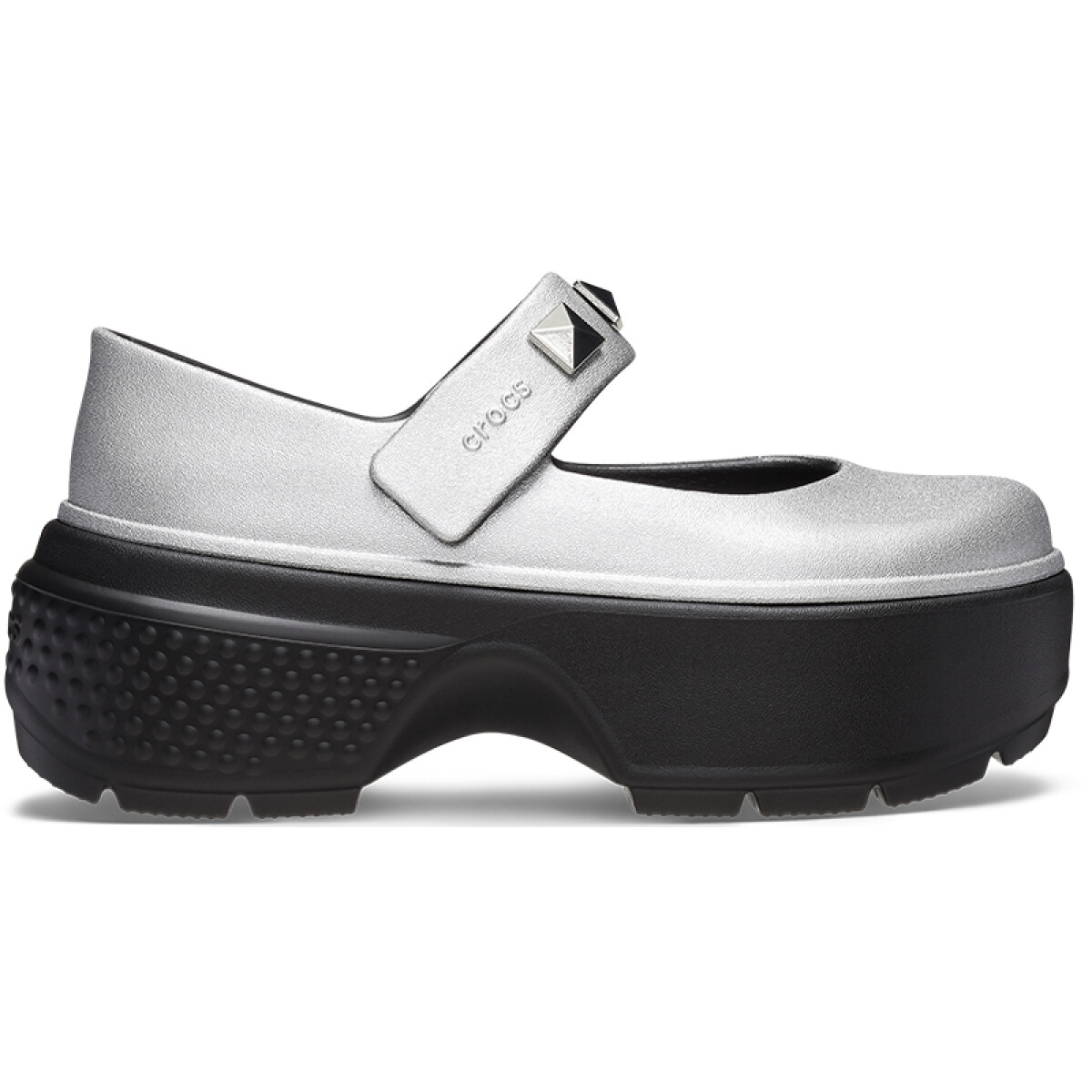 Crocs Stomp Metallic Mary Jane - Gris 